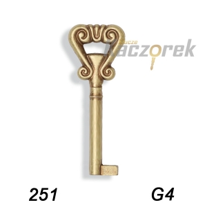 Nábytek 007 - 251 - G4 mosaz - surový klíč